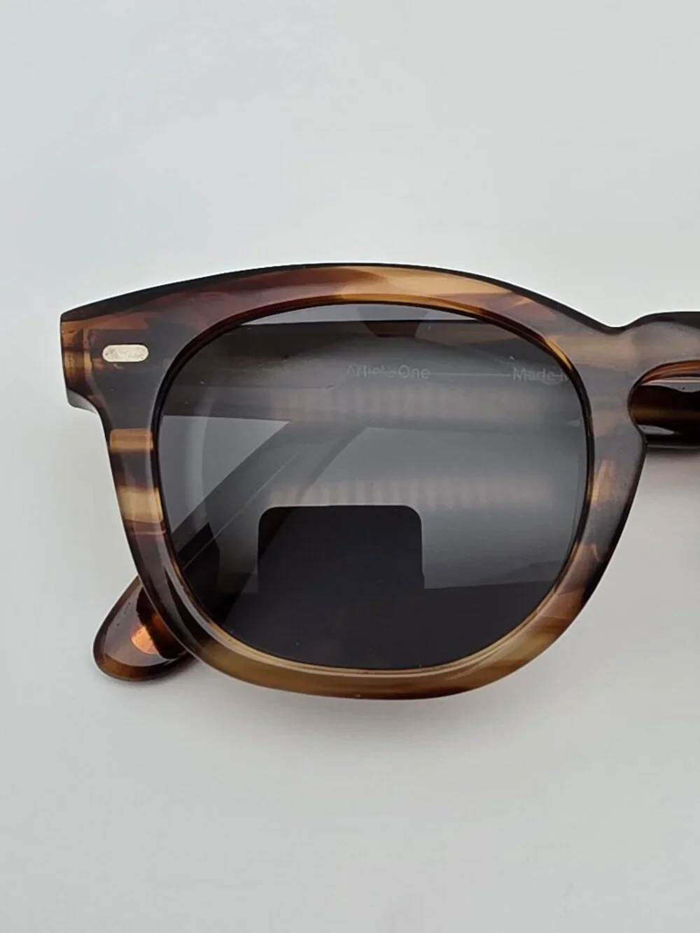 Article One Cameroon 22 Brown Stripe Sunglasses FRAME ONLY Italy 47-24-145